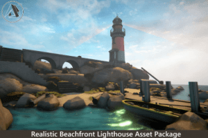 Realistic Beachfront Lighthouse Asset Package – دانلود رایگان