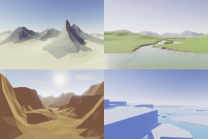 Low Poly Modular Terrain Pack – دانلود رایگان