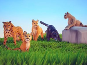 Poly Art: Cougars and Panthers – دانلود رایگان