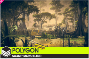 POLYGON Swamp Marshland – Nature Biomes – Low Poly 3D Art by Synty – دانلود رایگان